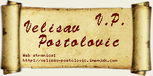 Velisav Postolović vizit kartica